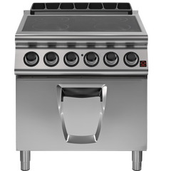 Prismafood Elektroherd Glaskeramik mit 4 Kochzonen und Backofen