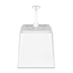 Hendi Pump-Saucenspender, 2,5L, Weiß, 230x210x(H)327mm