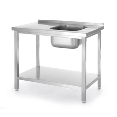 Hendi Spültisch mit Ablage, verschraubt, Kitchen Line, 1000x600x(H)850mm