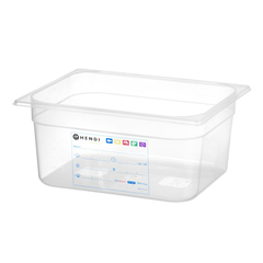Hendi Gastronorm-Behälter 1/2, GN 1/2, 9,5L, Transparent, 325x265x(H)150mm