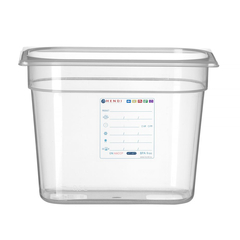Hendi Gastronorm-Behälter 1/4, GN 1/4, 5,5L, Transparent, 265x162x(H)200mm
