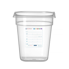 Hendi Gastronorm-Behälter 1/6, GN 1/6, 3,4L, Transparent, 176x162x(H)200mm
