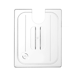 Hendi Gastronorm-Deckel mit Sous-Vide-Stab-Aussparung, GN 1/2, Transparent, 265x325mm