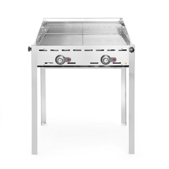 Hendi Grillsystem Green Fire mit 2 Brennern, Profi Line, 2 Edelstahl Grillroste GN 1/1, 11,6kW, 740x612x(H)825mm