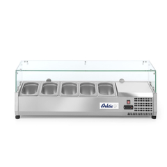 Arktic Aufsatz-Kühlvitrine Gastronorm 1/4, 5x GN 1/4, 230V/180W, 1205x335x(H)460mm