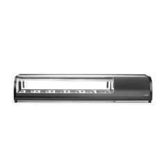 Arktic Sushi-Vitrine, Im Lieferumfang enthalten: 6x GN 1/3 (H) 40 mm., GN 1/3, Schwarz, 220-240V/190W, 1529x426x(H)296mm