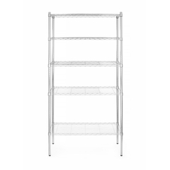 Hendi Lagerregal mit 5 Fächern, Chrom, 910x455x(H)1830mm