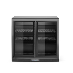 Arktic Bar-Kühlschrank mit zwei Schiebetüren, 158L, Schwarz, 220-240V/160W, 900x520x(H)870mm
