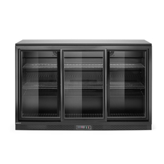 Arktic Kühlschrank mit drei Schiebetüren an der Bar , 308L, Schwarz, 220-240V/160W, 1350x520x(H)865mm
