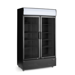 Arktic Rückwandkühlschrank mit hinterleuchteter Blende, zweitürig, 512L, Schwarz, 220-240V/510W, 1120x585x(H)1900mm