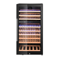 Arktic Weinkühler, 2 Zonen, 91 Flaschen, 230L, Schwarz, 569x595x(H)1215mm