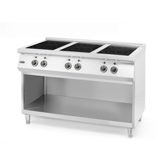 Hendi Induktionsherd mit 6 Kochfeldern, 400V/25500W, 1200x700x(H)890mm