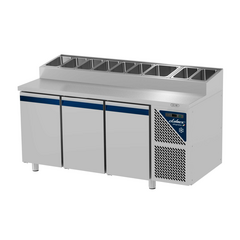 Prismafood Kühltisch 3 Türen ohne Edelstahlabdeckung Kapazität: 606 lt Temperatur: 0°C/+10°C