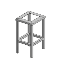 ADE Nirosta-Untertisch stationär für Fleisch- und Knochenbandsäge