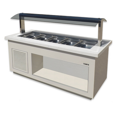 SARO Salatbar Premium Line SB-K200 weiss, für 5x 1/1 GN