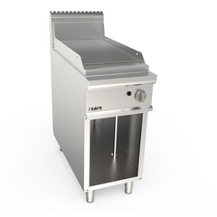 SARO Gasgriddleplatte 400mm breit Standgerät gerillt LQ