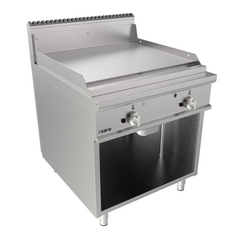 SARO Gasgriddleplatte 800mm breit Standgerät gerillt LQ
