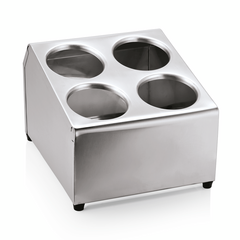 Was Germany Besteckbehälter, 25,5 x 30 x 21 cm, für 4 Besteckköcher, Edelstahl