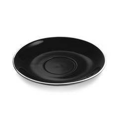 Was Germany Caffè Latte Untertasse Set ITALIA BLACK, für 4998 035, Set á 6 Stück, Porzellan