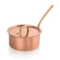 Steel & Style Servierkasserolle AMBER, mit Deckel, Ø 16 cm, 1,7 ltr., Kupfer, Messing, Chromnickelstahl