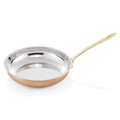 Steel & Style Flambierpfanne AMBER, Ø 30 cm, 1,3 ltr., Kupfer, Messing, Chromnickelstahl