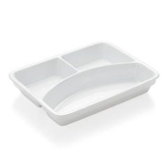 Was Germany Abteilschale Set HAMBURG SYSTEM, 23,5 x 17,5 x 3,7 cm, 3-fach Unterteilung, Set á 3 Stück, Porzellan