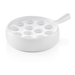 Was Germany Schneckenpfanne, mit Stielgriff, für 12 Schnecken, Ø 20 cm, Porzellan