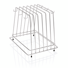 Essentials Schneidbretthalter für 6 Bretter bis max. 2 cm, 29,5 x 25,5 x 26 cm, Chromnickelstahl