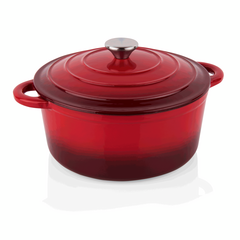 Was Germany Topf, Ø 24 cm, Höhe 12 cm, rot, Gusseisen, Edelstahl, emailliert