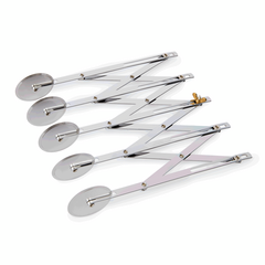 Was Germany Teigschneider, 5 Rädchen Ø 5 cm, 24 cm, mit justierbarer max. Schnittbreite 12 cm, Edelstahl