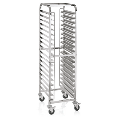 Was Germany Regalwagen CANTINA für 18 Backbleche 60 x 40 cm, 62 x 47 x 171 cm, Chromnickelstahl