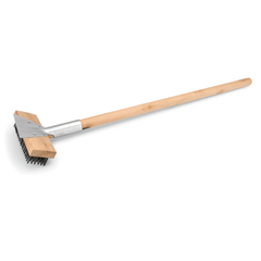 Was Germany Reinigungsbürste mit Schaber, 75 cm, mit Stahlborsten 2,5 cm, Holz, Stahl