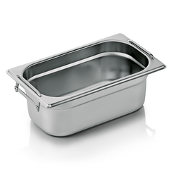 Was Germany GN Behälter GN CORE 1/4-100 mm, mit Fallgriffen, Chromnickelstahl