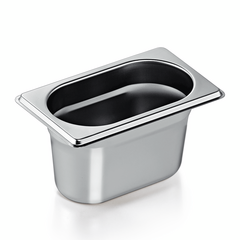 Essentials GN Behälter Set GN 1/9-150 mm, Set á 6 Stück, Chromnickelstahl