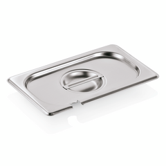 Was Germany GN Deckel GN SELECT 1/4, mit Löffelaussparung, Chromnickelstahl 18/8