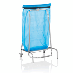 Was Germany Müllbeutelhalter mit Fußpedal, Höhe 95 cm, Edelstahl