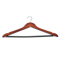 Was Germany Kleiderbügel Set, mit Einkerbungen und rutschfestem Steg, 44,5 x 1,2 x 23 cm, Set á 5 Stück, Holz