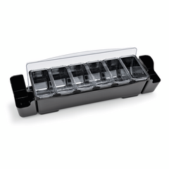 Was Germany Zutatenbehälter, mit 6 Einsätzen à 0,7 ltr., 57 x 15 x 18 cm, ABS Kunststoff, Polycarbonat