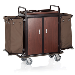 Was Germany Minibar Servicetrolley, 87 x 48 x 130 cm, Aluminium, HPL, ABS Kunststoff