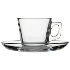 Paşabahçe Espressotasse mit Untertasse Vela, 0,08 ltr.