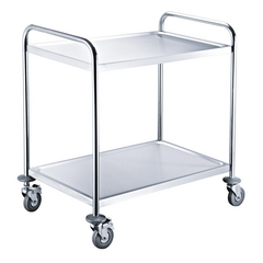 Vaiotec Servierwagen Edelstahl / 2 Böden, 860 x 540 mm
