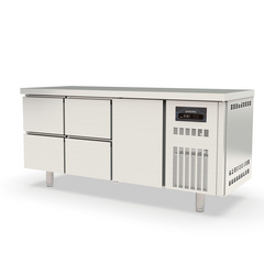 Vaiotec Topline Kühltisch / 3-fach GN1/1 mit 4 Schubladen / 1 Tür, 1795 x 700 mm