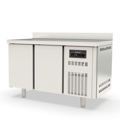Vaiotec Topline Tiefkühltisch / 2-fach GN1/1 mit 2 Türen & Aufkantung, 1345 x 700 mm