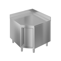 Vaiotec Topline Eckarbeitsschrank / Flügeltür und Aufkantung, 900 x 900 mm