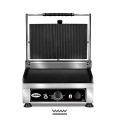 GMG Kontaktgrill KG2745G, oben gerillt, unten glatt, Grillfläche: Oben gerillt, unten glatt