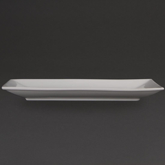 Olympia Whiteware rechteckige Servierteller 31 x 18cm (2 Stück)