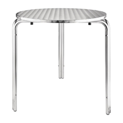 Bolero runder Bistrotisch Edelstahl 3 Beine 70cm