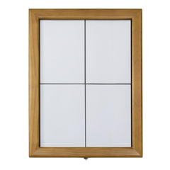 Securit Teak weiß LEDs Informationen 4xA4 Display (ohne Mast und Sockel)