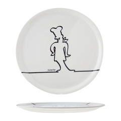 Pizzateller 31cm Funnyline Schwarz (6 Stück)