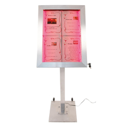 Securit Edelstahl Farbige LED 4XA4 Anzeige mit Mast und Sockel